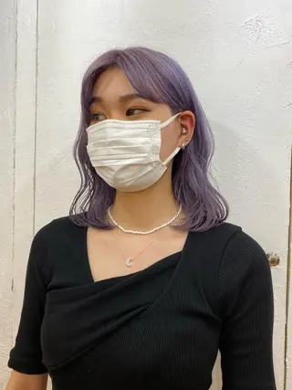 ミディアム カラー パーマ、髪質改善 菊地美月のヘアスタイル