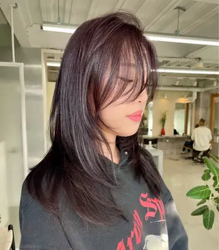 セミロング カラー 錦 茉李 @lm.mari03のヘアスタイル