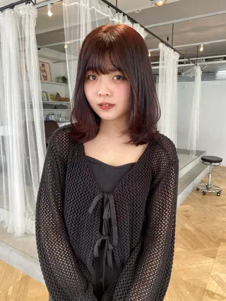 セミロング カラー 🌻名古屋🌻 🫧ハイトーン🫧のヘアスタイル