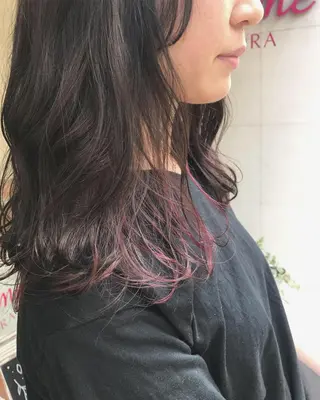 セミロング カラー ニュアンスヘア☆樋口 希世☆のヘアスタイル