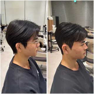 メンズ ダウンパーマ韓国ヘア 櫻井健のヘアスタイル