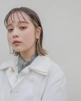 ミディアム gite カワムラナオキのヘアスタイル