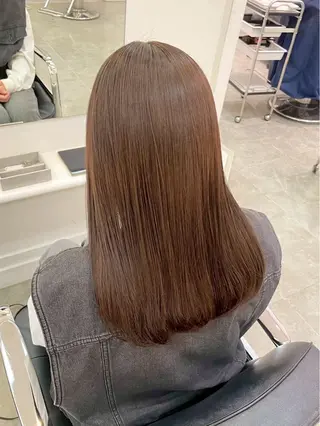 セミロング カラー ParveMix 楠本結菜のヘアスタイル