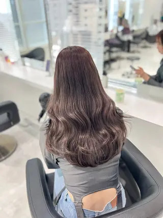 セミロング カラー 艶髪グレージュ特化/ CHIKARAのヘアスタイル