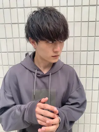 メンズ シャドウパーマ/ 波巻きパーマ/三鷹のヘアスタイル