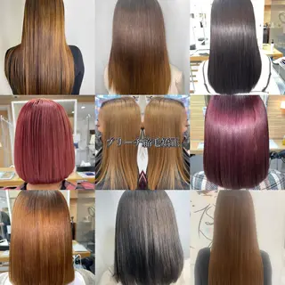 ミディアム カラー パーマ 髪質改善/縮毛矯正 /ブリーチ矯正/岡部のヘアスタイル