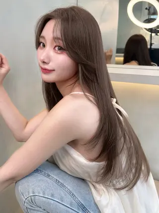 ロング カラー 大宮🩶韓国ヘア 髪質改善✨柏崎のヘアスタイル