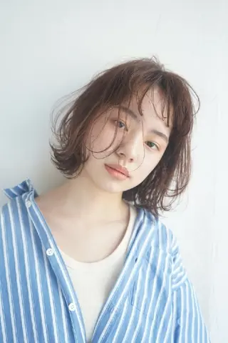 ミディアム パーマ LUVISM名駅店所属・カット/ミディアム /名古屋/ioriのヘアスタイル
