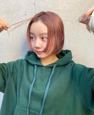 ショート カラー 髪質改善/縮毛矯正/ 透明感カラーYUMAのヘアスタイル