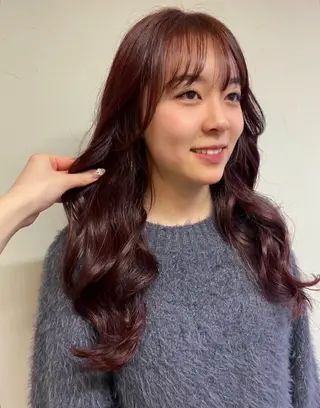 ロング カラー 透明感カラー/ 小顔カット/ミヅキのヘアスタイル