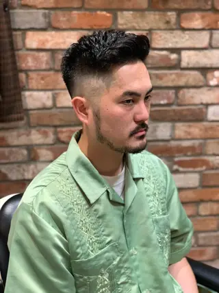 ショート メンズ HIROGINZAプレミアムバーバー赤坂店所属・田中 千恩のヘアスタイル