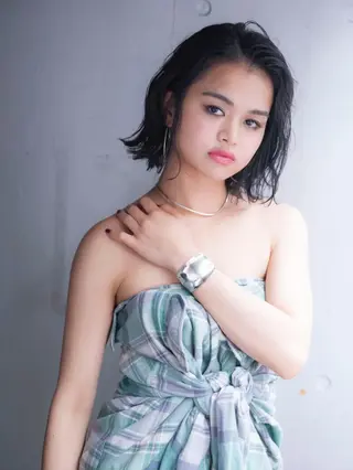 ミディアム カラー パーマ ヘアアレンジ メンズ キッズ マツエク・マツパ 韓国ヘア🫧 KAZUTOのヘアスタイル