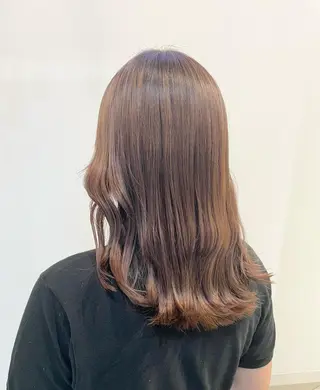 ミディアム カラー 髪質改善カラー🤍 エクステ✨君島由実子のヘアスタイル