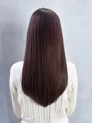 カラー セミロング ITbyALBUM 八王子店のヘアスタイル