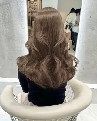 ロング カラー 縮毛矯正/グレージュ /表参道/小森波琉のヘアスタイル