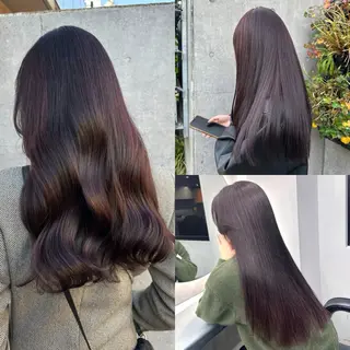 セミロング ブリーチしない 暖色colorのヘアスタイル