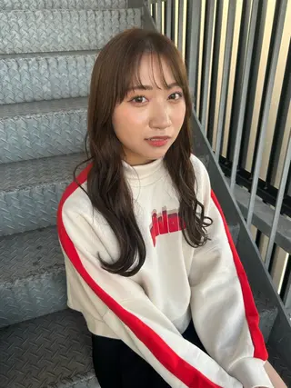 ロング カラー VISUALIST所属・小倉/レイヤー/ 顔周りカット/naoのヘアスタイル