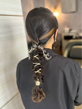 ロング ヘアアレンジ 💘Kurea💘 艶髪/韓国/暗髪のヘアスタイル