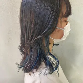 ミディアム カラー 舟橋 りんかのヘアスタイル