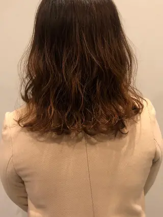 ミディアム パーマ ケアブリーチ/ボブ/ honoのヘアスタイル