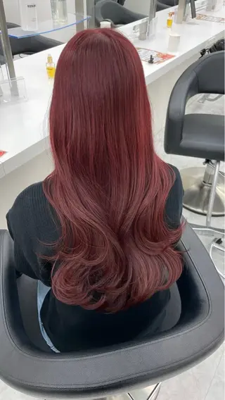 ロング カラー mina/暖色カラー 🥀韓国風カット🥀のヘアスタイル