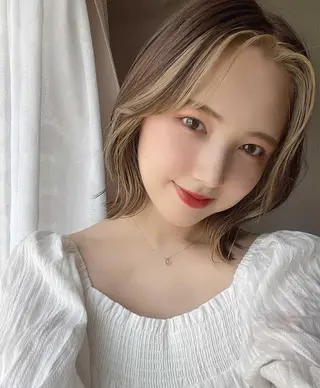 セミロング カラー ヘアアレンジ レイヤー＆カラー 人気美容師倉崎涼のヘアスタイル