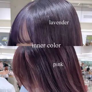 セミロング カラー 🍑暖色/レイヤー/ 真希🎀のヘアスタイル