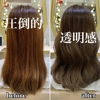 セミロング カラー パーマ ヘアアレンジ メンズ キッズ ネイル マツエク・マツパ アイブロウ 《褒められる》 透明感カラー/小嶋のヘアスタイル
