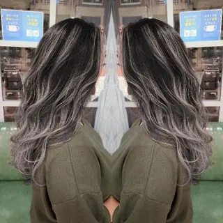 ロング カラー cherie所属・バレイヤージュ/ ハイライト/大内格のヘアスタイル