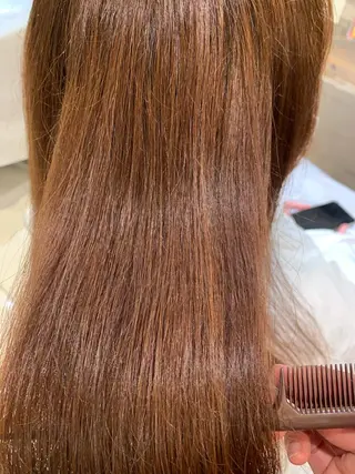 ロング 🤎艶感ベージュ/ ミルクティー🤎のヘアスタイル