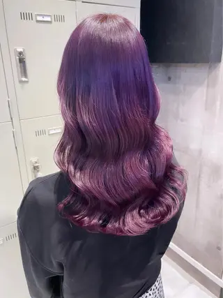 ロング カラー パーマ ヘアアレンジ メンズ キッズ ネイル マツエク・マツパ アイブロウ 🎀韓国スタイル YURINA🎀のヘアスタイル