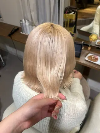 ミディアム カラー shu ラベンダー/ピンクのヘアスタイル