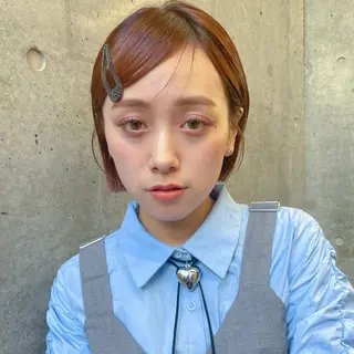 ショート カラー ブリーチ/暖色/ ダブルカラー/ゆきなのヘアスタイル