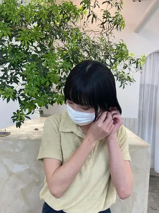 ショート カラー 清水愛果/オリーブ カラー/透明感カラーのヘアスタイル