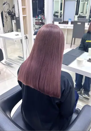 セミロング カラー 透明感ハイトーン ︎︎☾mizukiのヘアスタイル