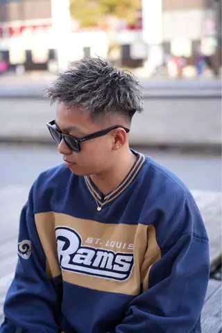 ショート パーマ 山口 孔聖のヘアスタイル