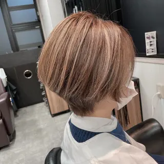 ショート カラー 山崎真実🌼メンズ カット募集中のヘアスタイル