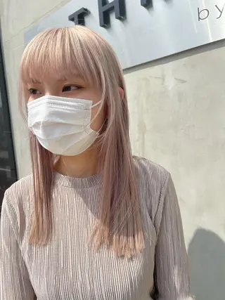 セミロング カラー ヘアアレンジ ダブルカラー /まつ毛パーマ🎀のヘアスタイル