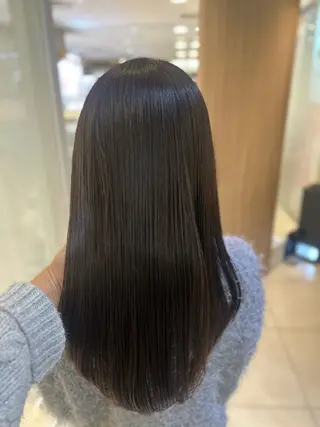 セミロング カラー 艶質改善/縮毛矯正 ササキナツミのヘアスタイル