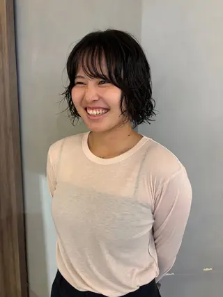 ショート パーマ/ボブ,ロング ヤマシタミウ🌀のヘアスタイル