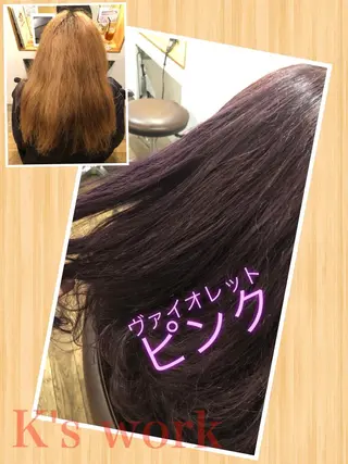 ミディアム カラー パーマ 近野 浩隆🐩のヘアスタイル