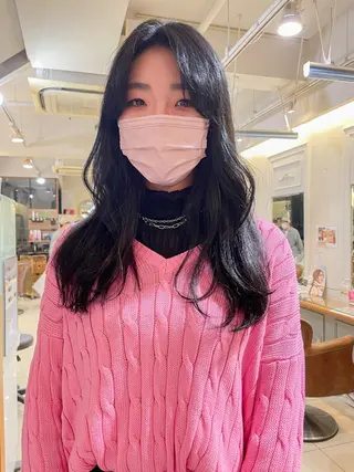 ロング カラー ボブ ブリーチ/miinaのヘアスタイル