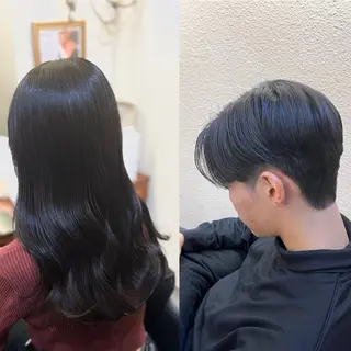 セミロング メンズ 木津空 髪質改善のヘアスタイル