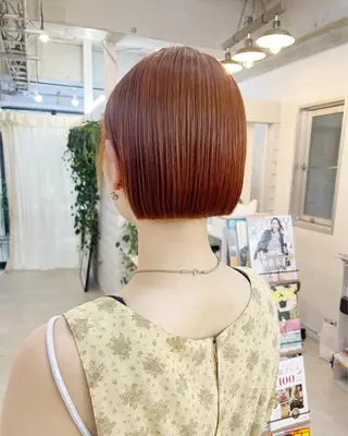 ミディアム カラー AiM 大名　似合わせカットのヘアスタイル