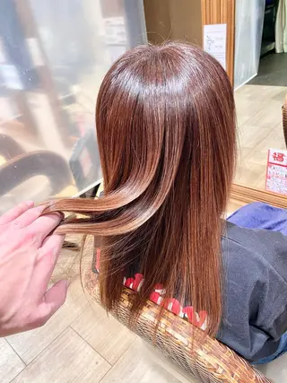 セミロング カラー KIZU 髪質改善 オカルト怪談のヘアスタイル