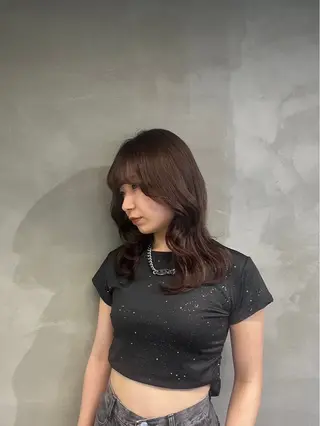 セミロング 透明感・美髪 monsoワニベユナのヘアスタイル