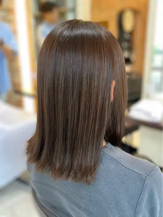 ミディアム 🐰ツヤ感カラー🐰 ななこのヘアスタイル