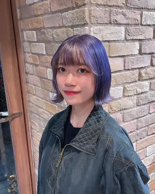 ミディアム シャドウパーマ/ 波巻きパーマ/三鷹のヘアスタイル