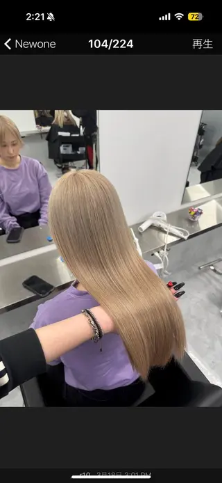 ロング Newone by neighbor所属・うる艶🫧ハイトーン 💜🦋🫧ミズキのヘアスタイル
