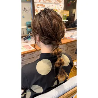 ロング ハイトーン/ ダブルカラー/透明感のヘアスタイル